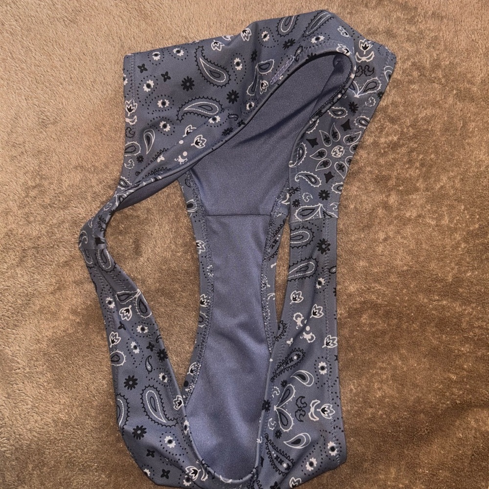 Gray Blue Patterned Bikini Set - image 8